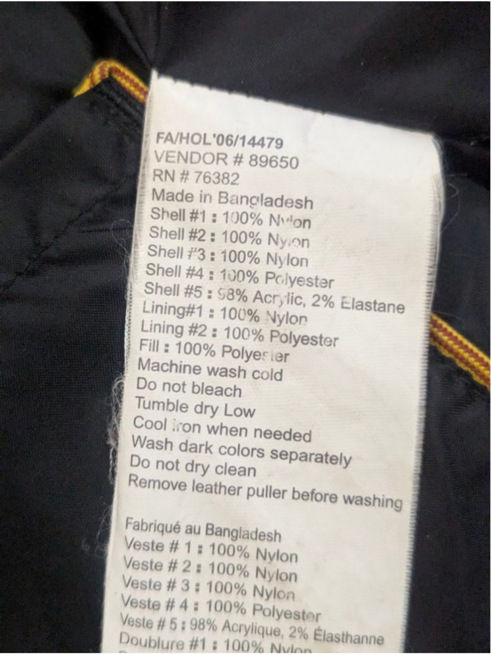 Timberland Black Puffer Jacket Large - Picture 15 of 15